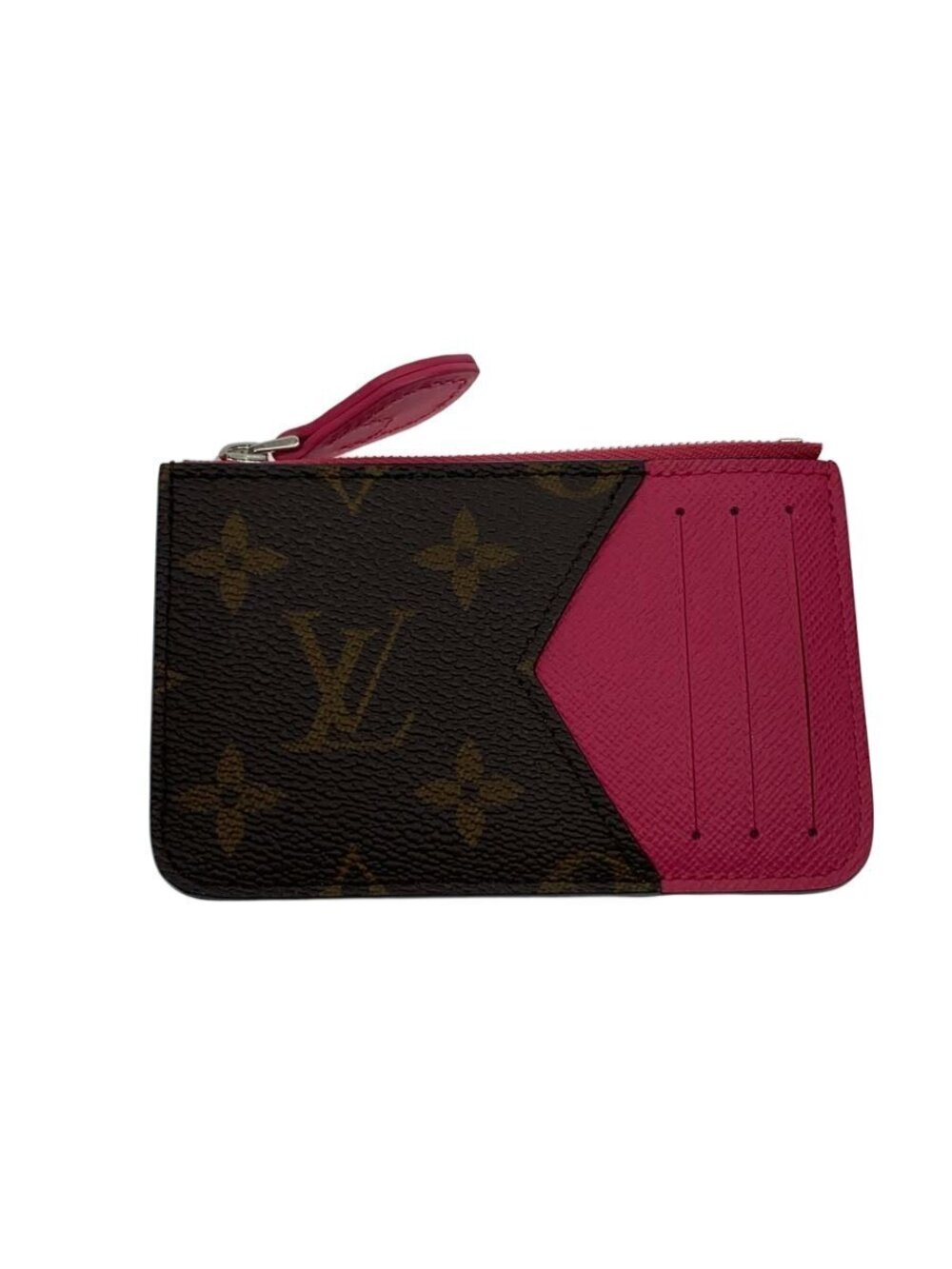 LOUIS VUITTON Card Case Wallet Brown All over